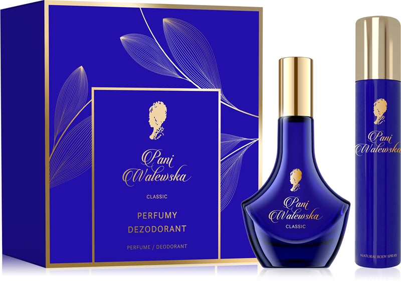Pani Walewska Set cadou damă albastru clasic Eau de Parfum 30 ml + deodorant cu difuzor 90 ml