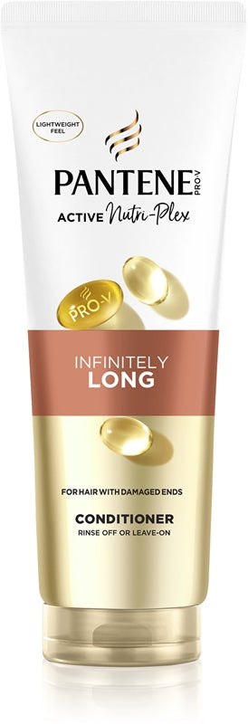 Pantene Acondicionador fortalecedor y regenerador Pro-V Active Nutri Plex Infinitely Long para cabello largo (275 ml)
