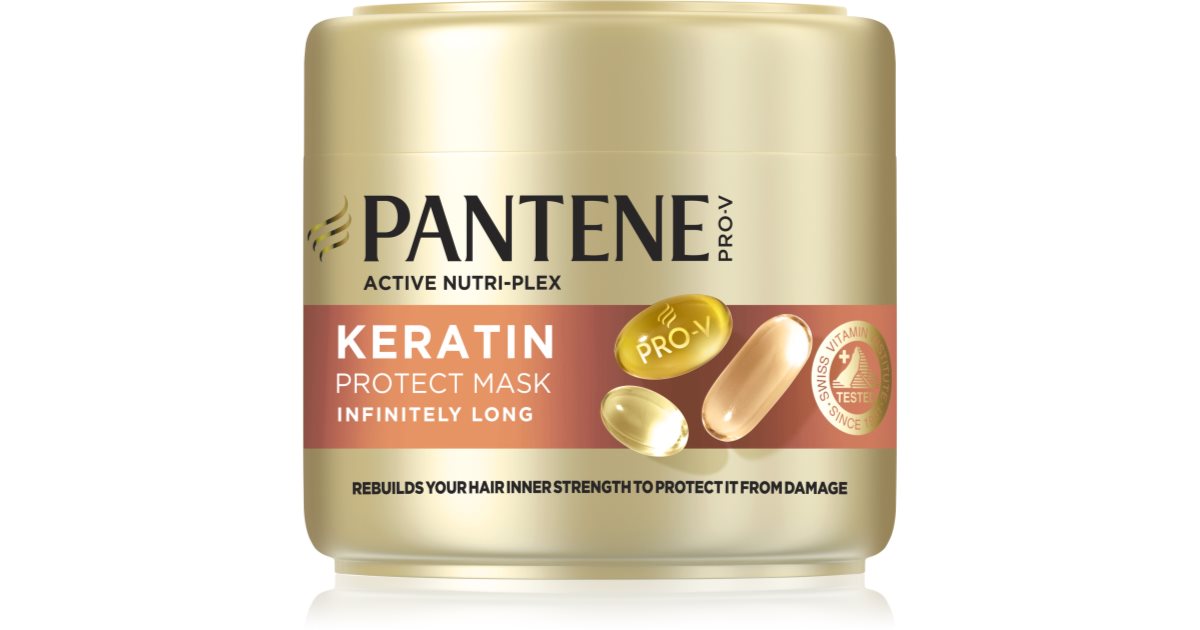 Pantene Pro-V Active Nutri Plex Infinitely Long Keratinová maska pro poškozené a suché vlasy 300 ml