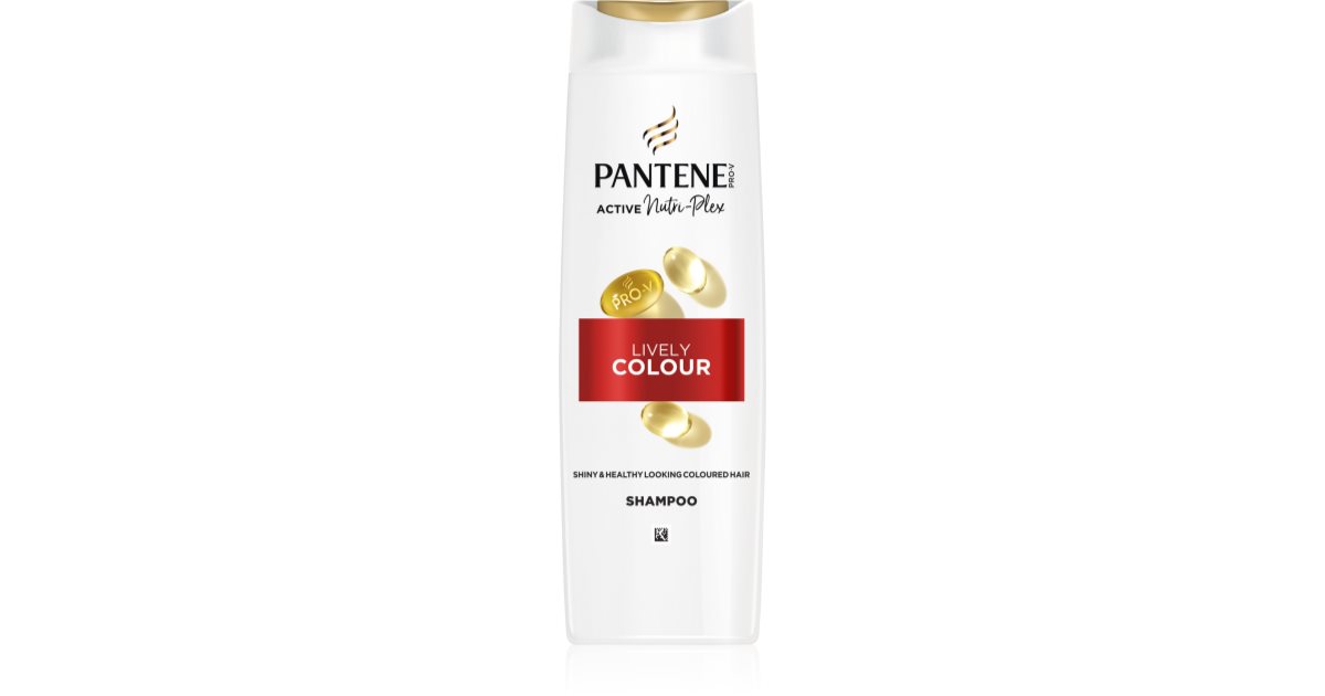 Pantene Shampooing Pro-V Active Nutri Plex Lively Colour pour cheveux colorés, traités chimiquement et décolorés 400 ml