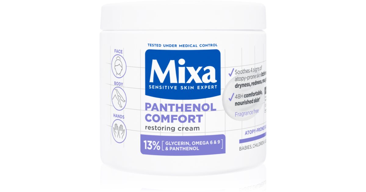 Mixa Panthenol Comfort crema emolienta cu efect hidratant 400 ml