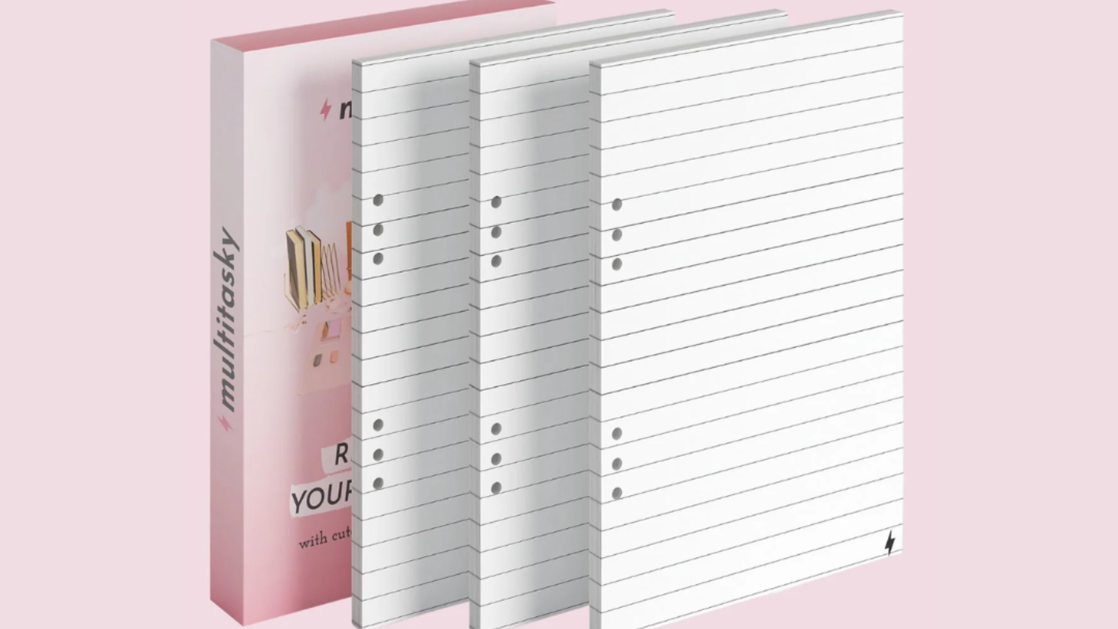 Multitasky A5 Notebook Paper Refill 3-Pack Line
