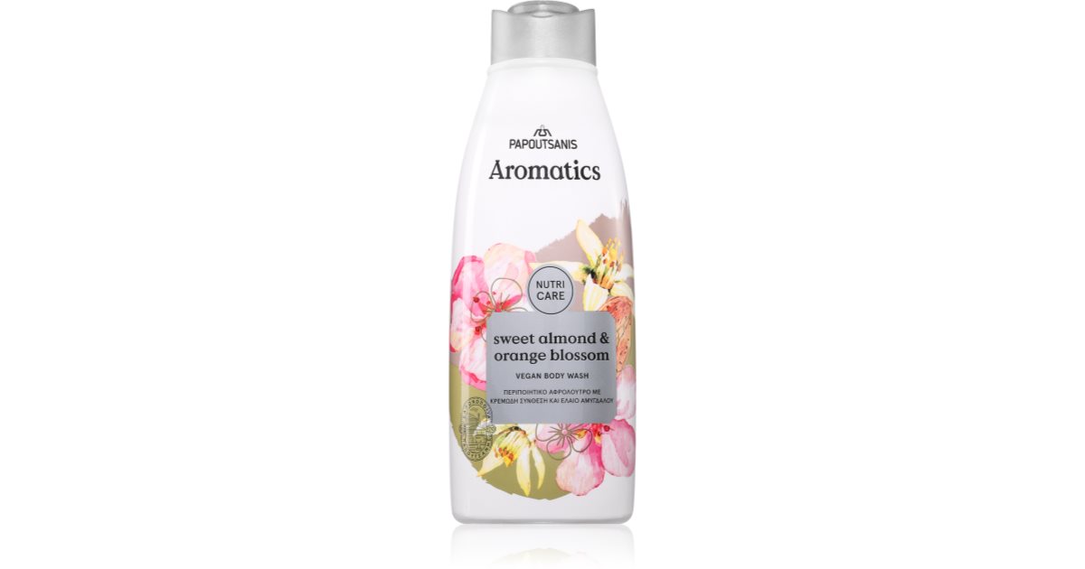 PAPOUTSANIS Aromatics søt mandel dusjgelé 600 ml