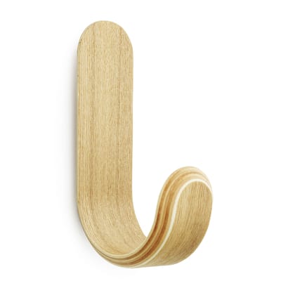 Normann Copenhagen - Patère Curve - Bois naturel - Placage frêne verni - Designer Peter Johansen