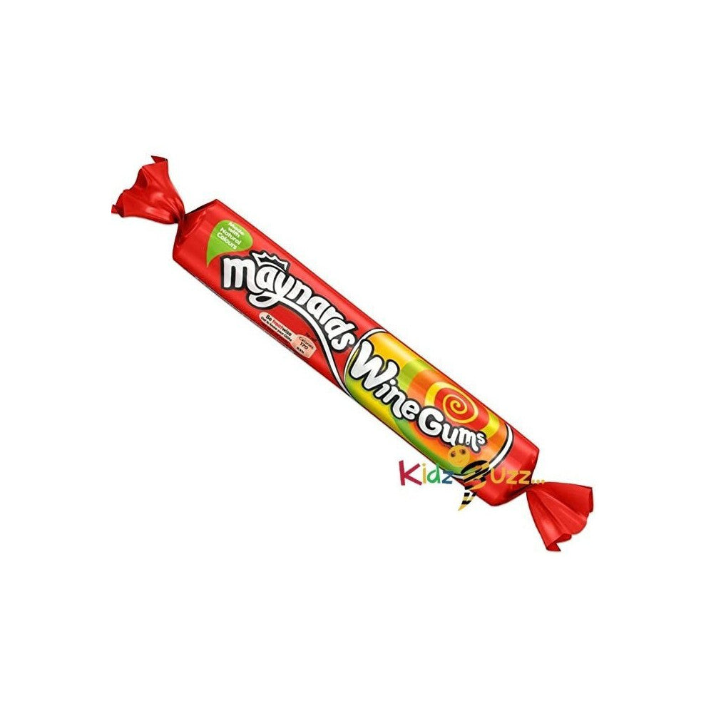 Maynards Bassetts Wine Gums Sweets Roll - Pack of 40 x 52G