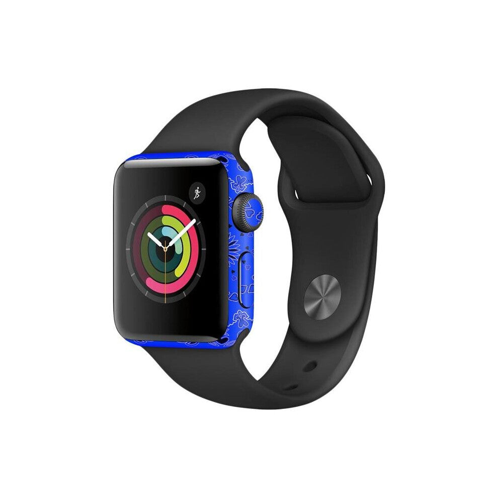MightySkins APW423-Blue Bandana Skin Decal Wrap for Apple Watch Series 3 42 mm Sticker - Blue Bandana
