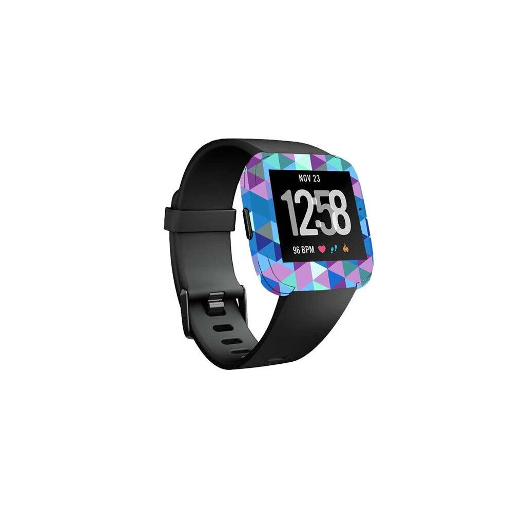 MightySkins FITVE-Purple Kaleidoscope Skin Decal Wrap for Fitbit Versa Smartwatch Sticker - Purple Kaleidoscope