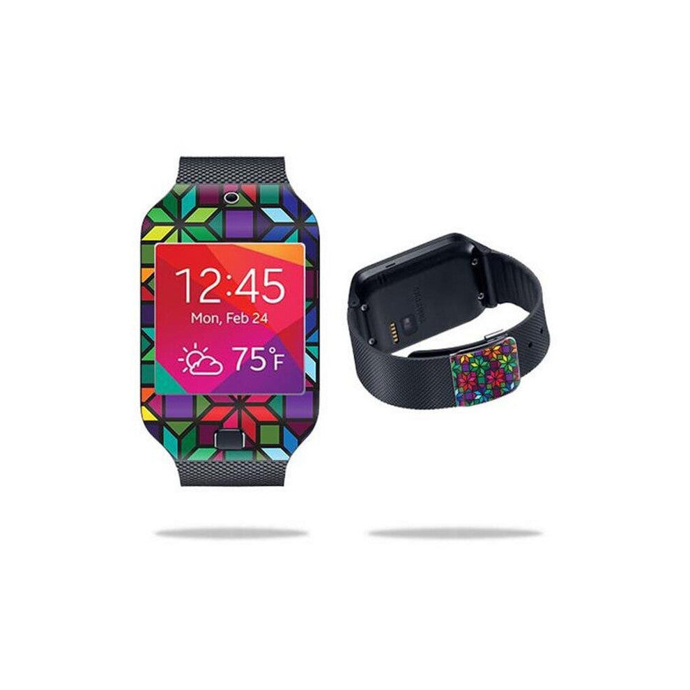MightySkins SAGGE2NEO-Stained Glass Window Skin Decal Wrap for Samsung Galaxy Gear 2 Neo Watch - Stained Glass Window