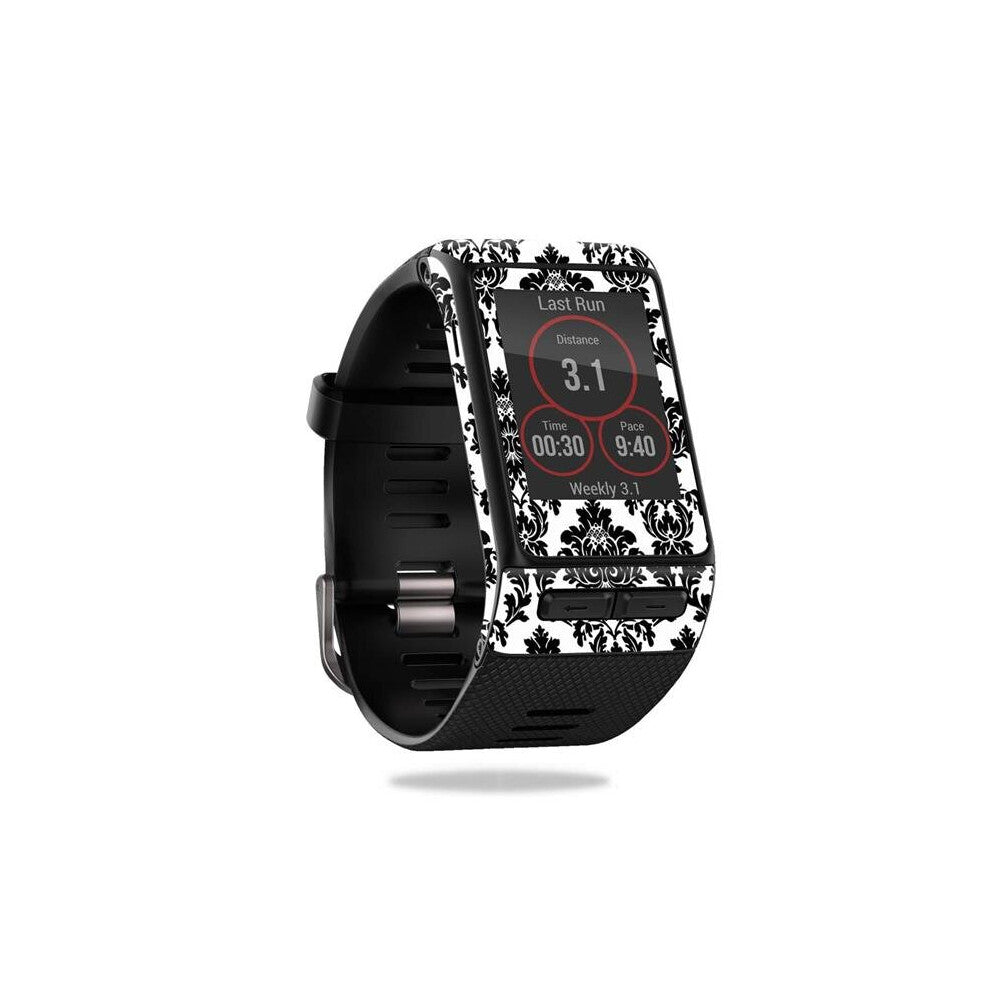 MightySkins GAVACTHR-Vintage Damask Skin Decal Wrap for Garmin Vivoactive HR - Vintage Damask