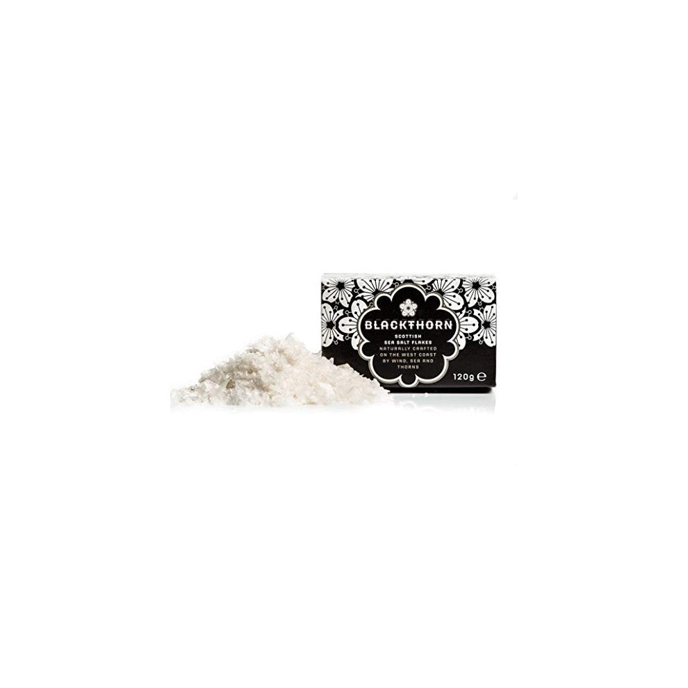 Blackthorn Scottish Gourmet Sea Salt Flakes - Natural and Unrefined - Sustainable Production - Mineral Rich Vegan - 120g