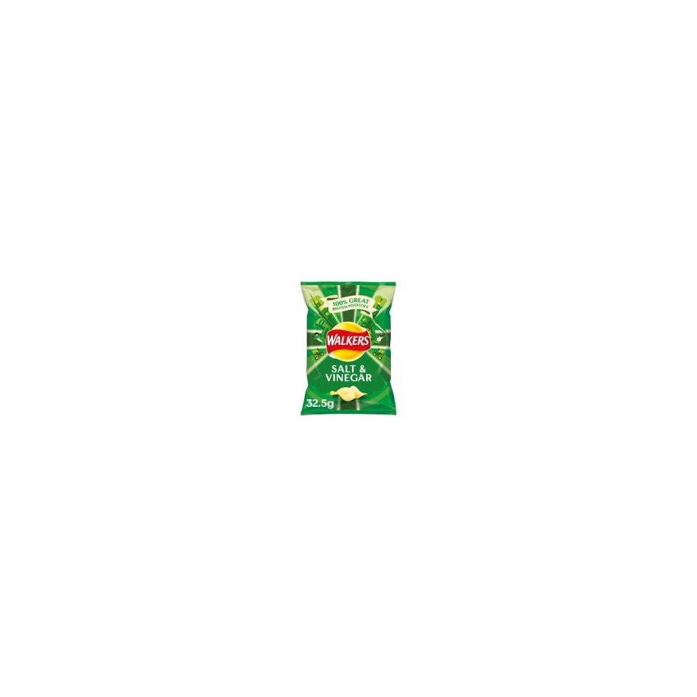 Walkers Salt & Vinegar Crisps 32.5g (32 x 32.5g)