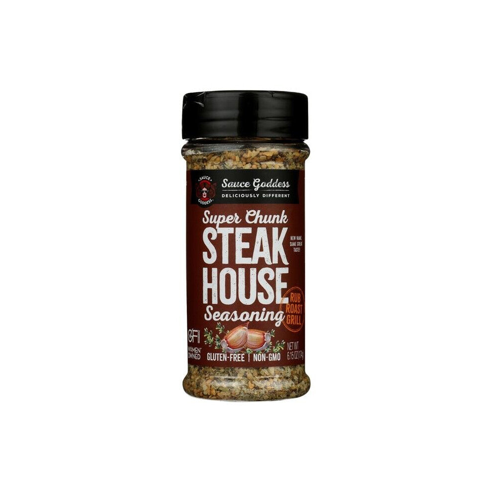 Sauce Goddess KHRM00304045 Steak House Chunk Shaker Spice - 6.15 oz