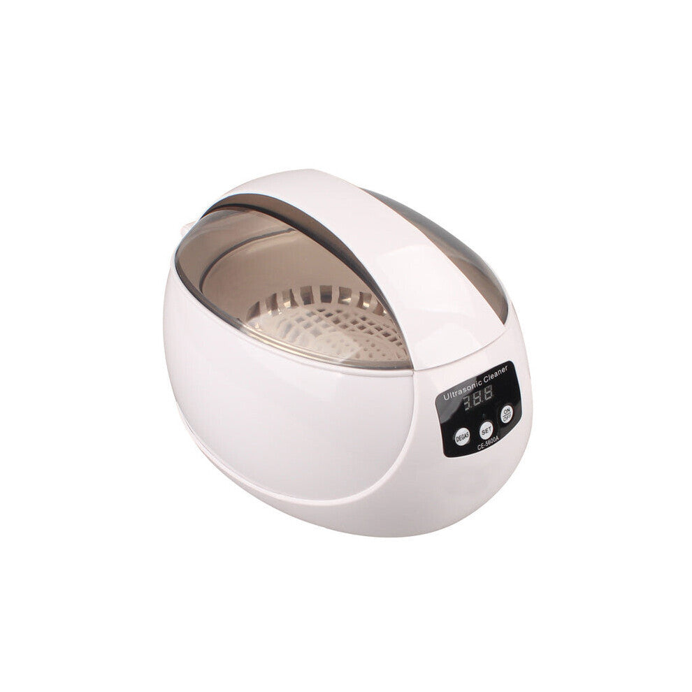 (White) Digital Ultrasonic Cleaner Bath 750ml 50W 42kHz Heated Ultrasound Washer Dental Watches Glasses Coins Nail Tool Part Timer