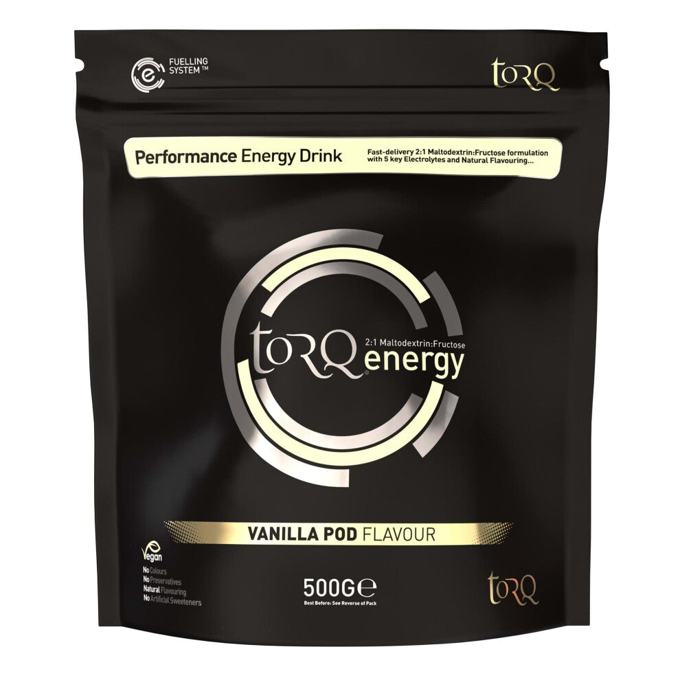 Torq Natural Energy Drink Vanilla Pod - 1 X 500 G