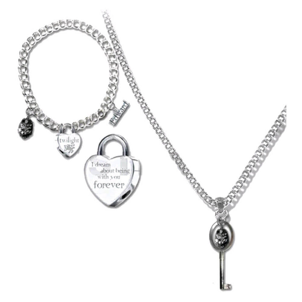 Twilight Jewellery Heart & Key Necklace-Bracelet