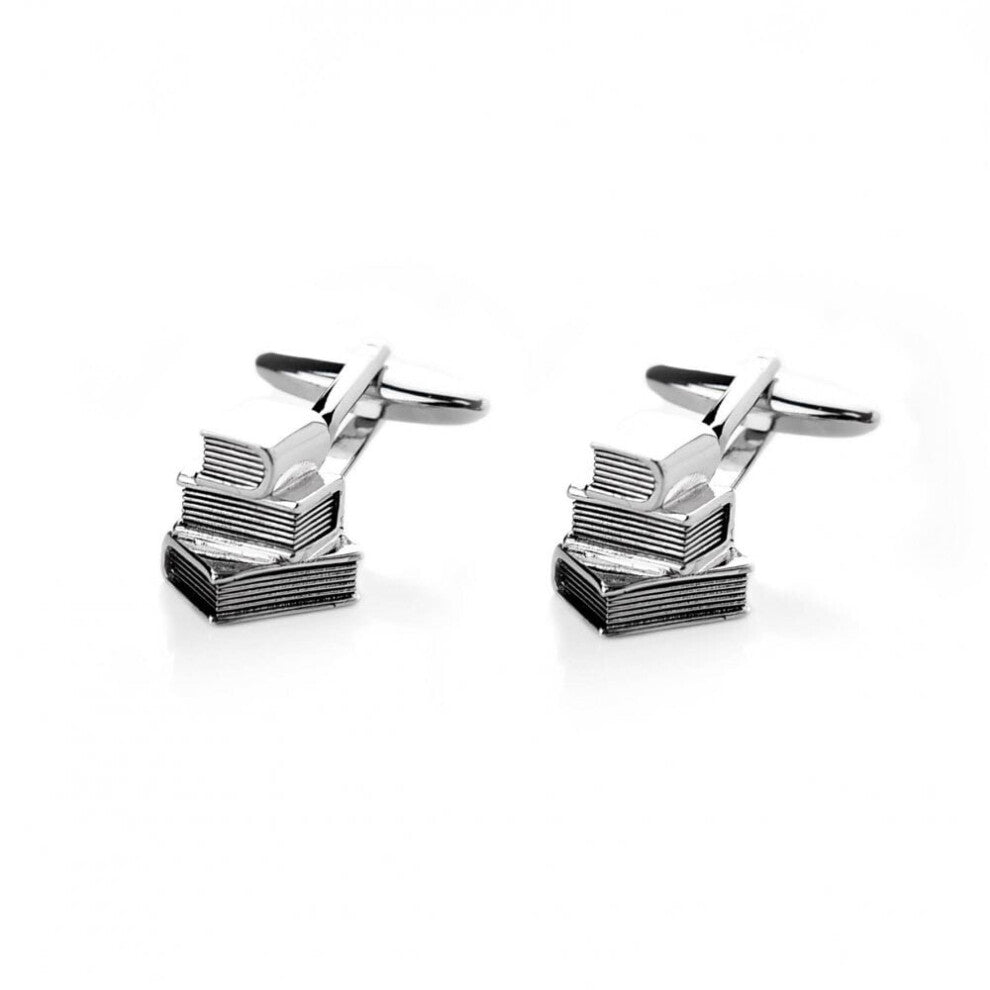 Stack of Books Cufflink Pair Novelty Men's Accessory Harvey Makin Gift Box