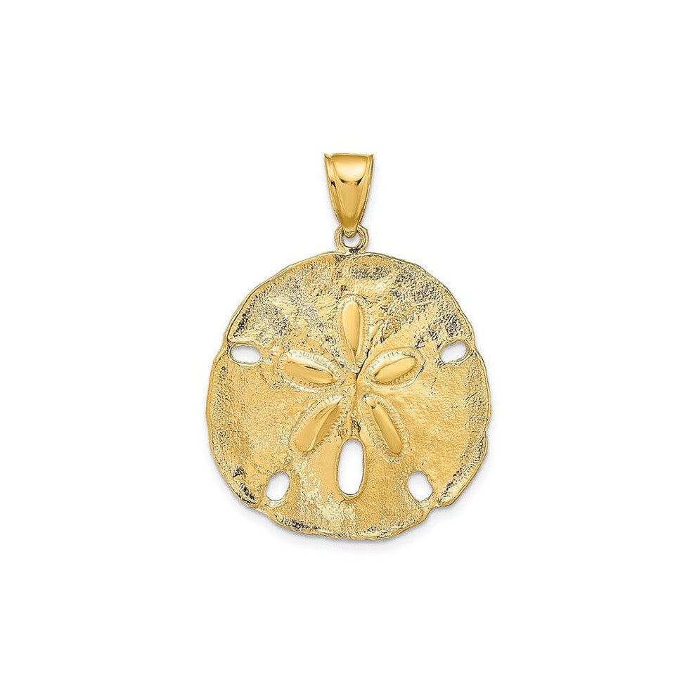 14K Yellow Gold Sand Dollar Pendant