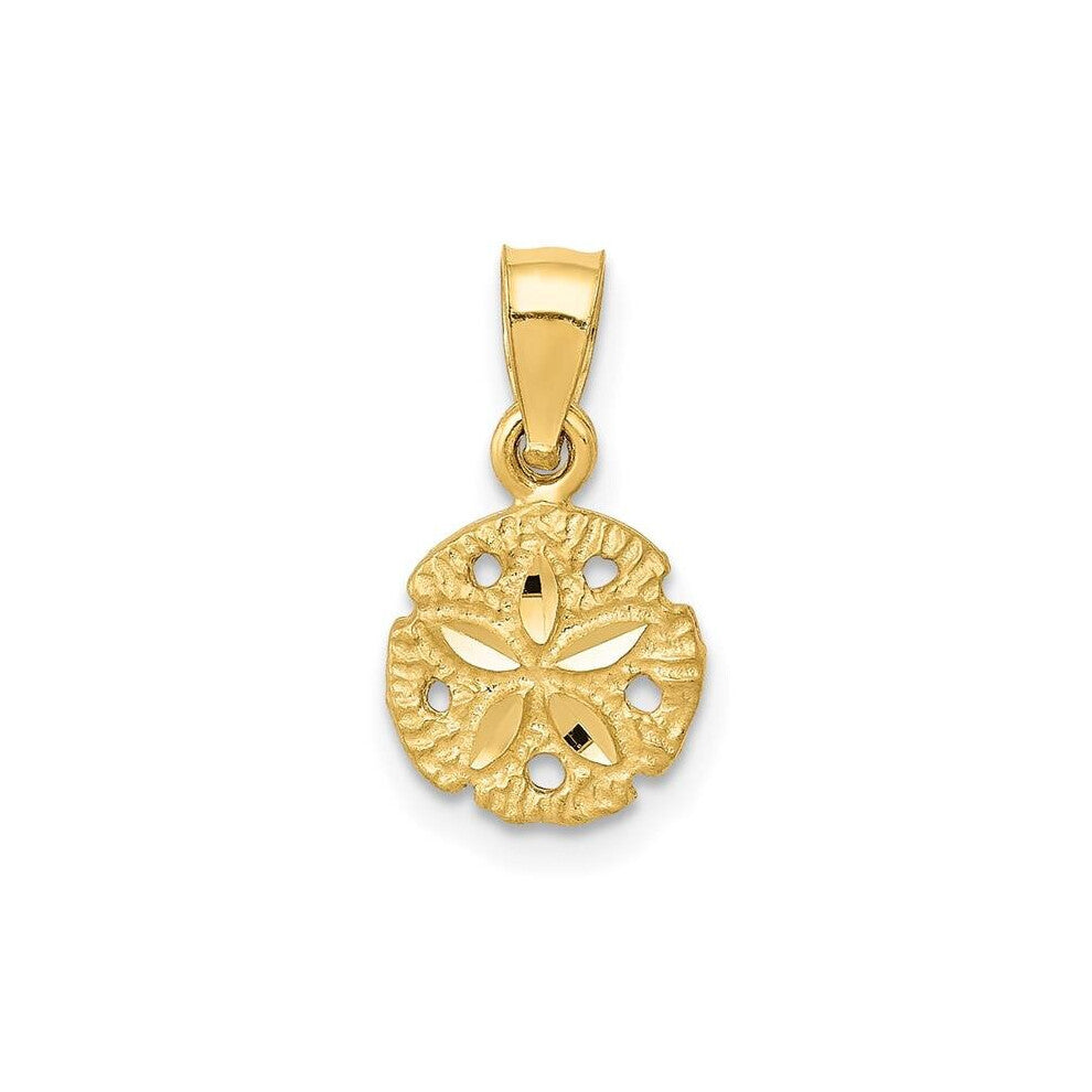14K Yellow Gold Sand Dollar Pendant