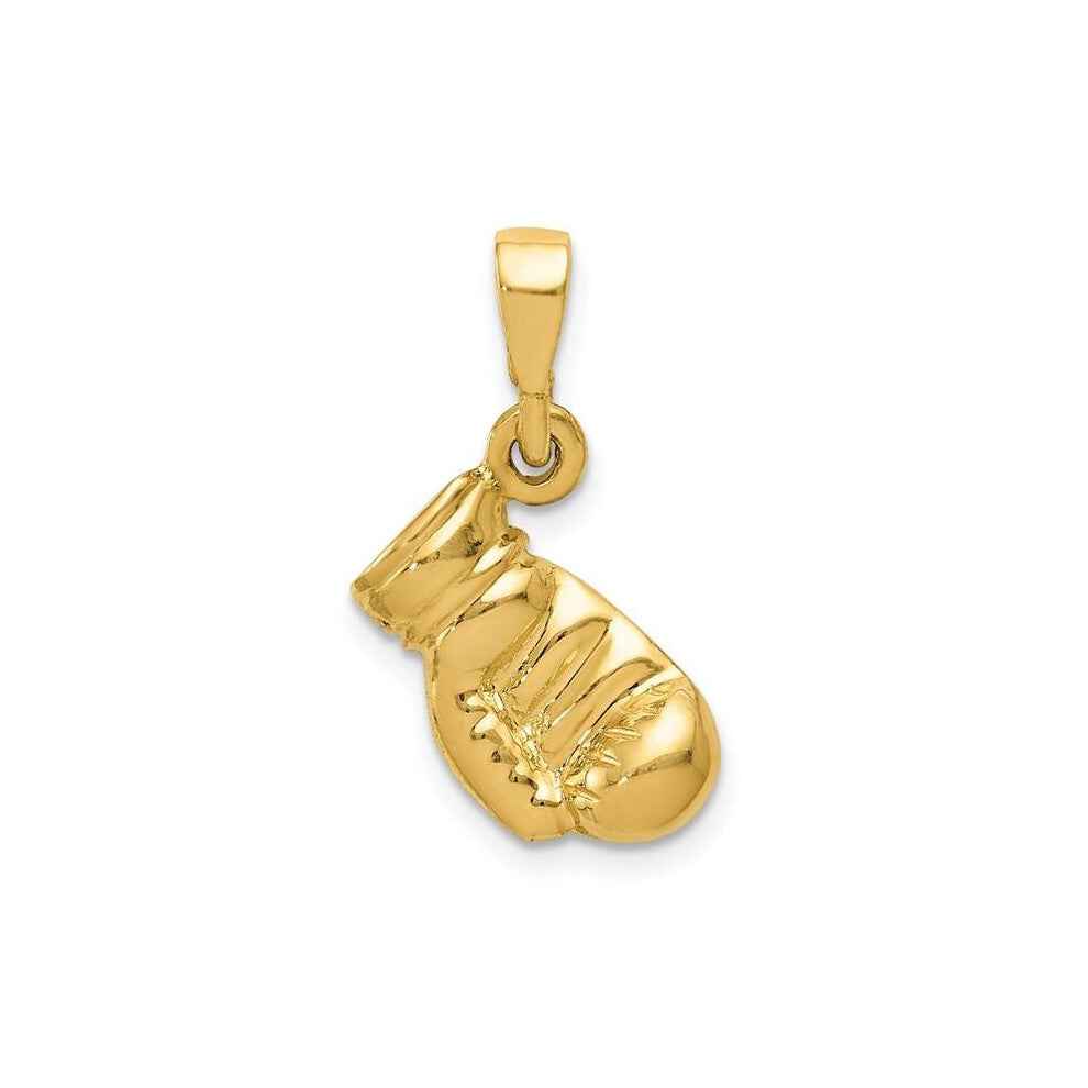 14K Yellow Gold Boxing Glove Pendant