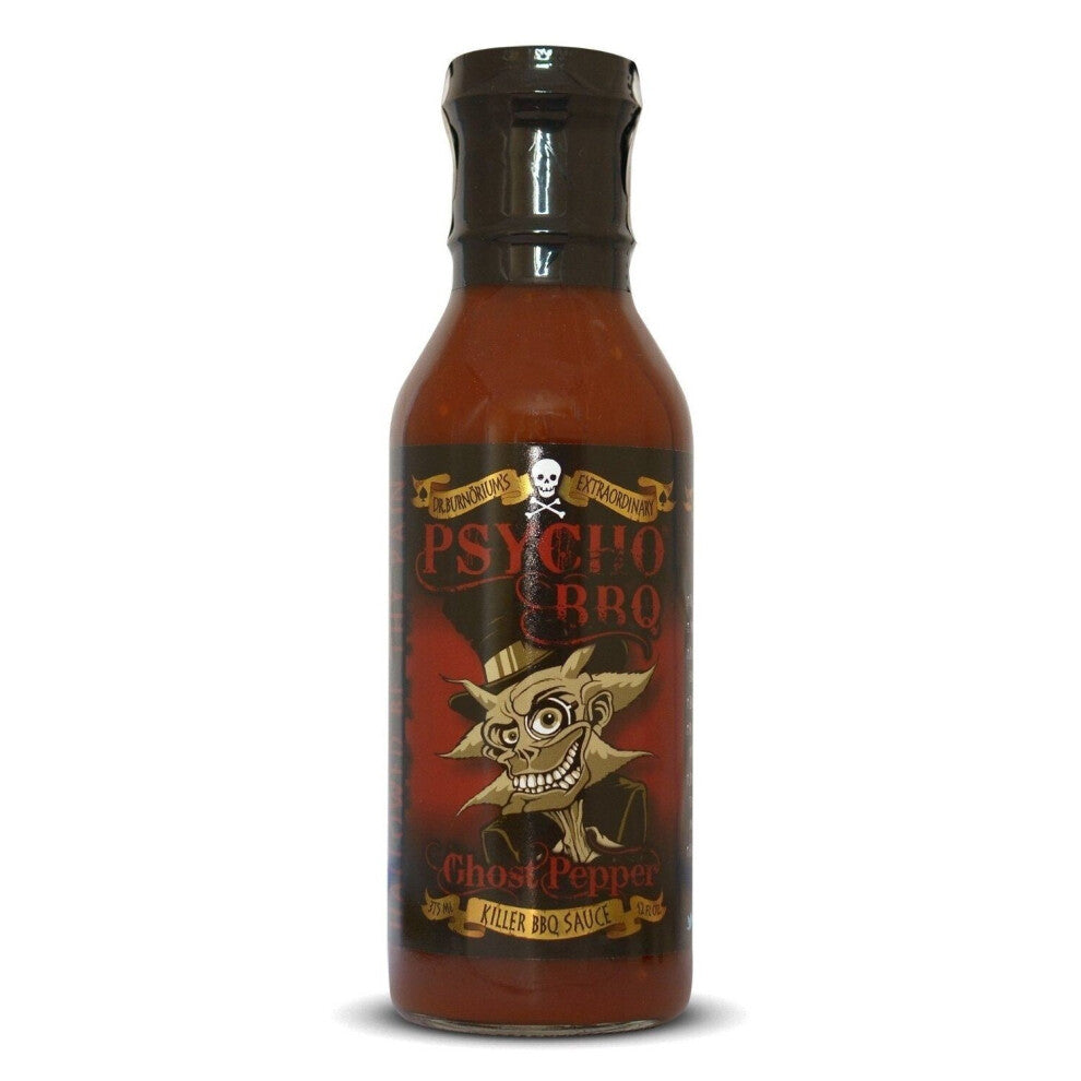 Psycho Juice Hot BBQ Ghost Pepper & Naga Chilli Barbecue Sauce 375ml
