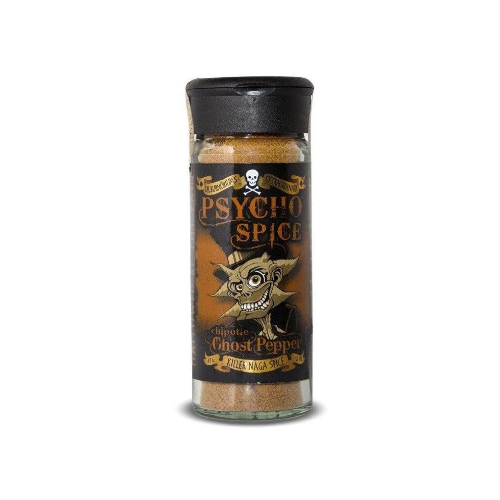 Psycho Spice Chipotle Ghost Pepper Naga Chilli Rub Blend 45g Jar