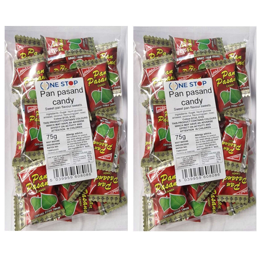(PACK 2) Pan Pasand Candy Flavored Candies 75Gram