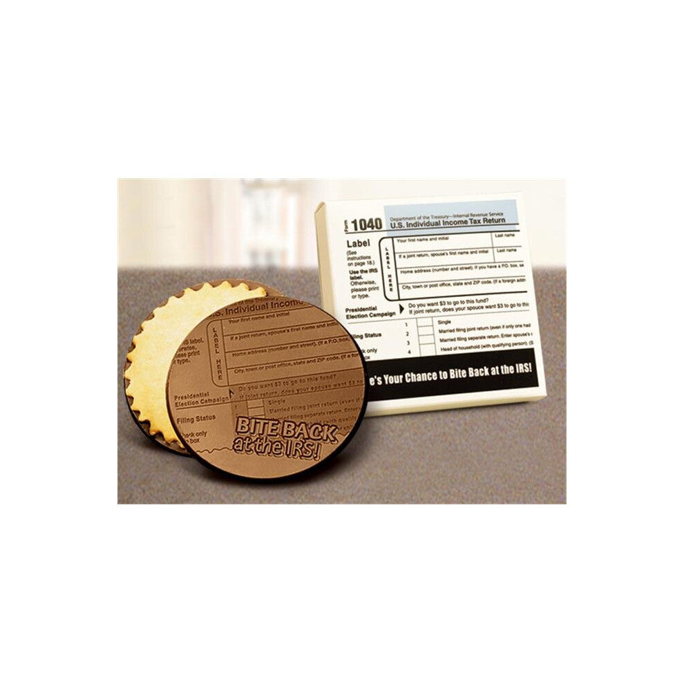 Chocolate Chocolate 320466 Bite Back At The IRS Chocolate Cookie with Printed Box