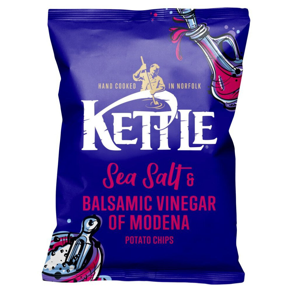 KETTLE Chips Sea Salt&Balsamic Vinega of Modena Crisp130g (Pack of 12)