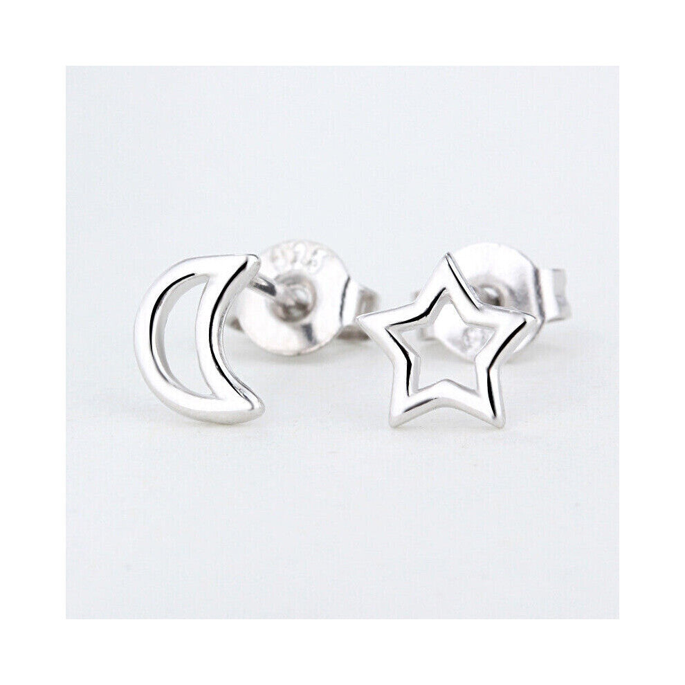 Star Moon Lovely Versatile Women's Left and Right Asymmetric EarringsJewellery