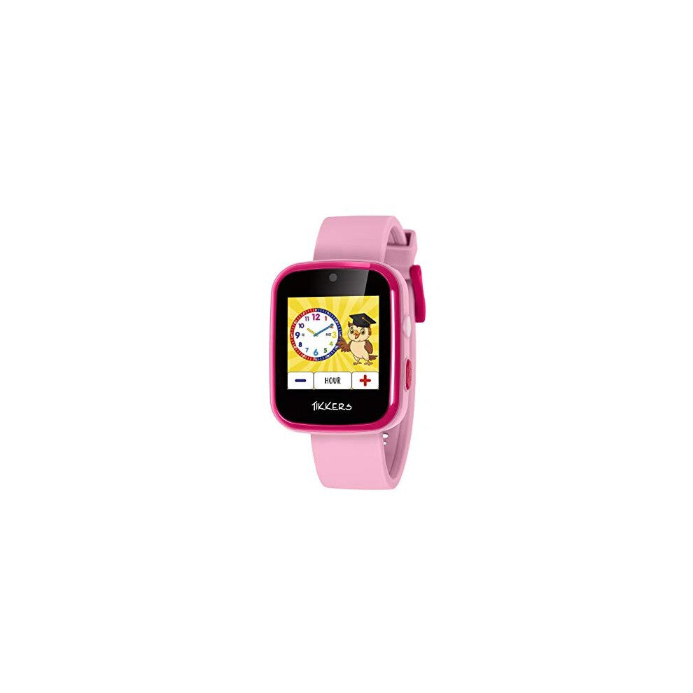 Tikkers ATK1084PNK Kids' Camera Smart Watch - Pink, Time Teaching, Video Recorder, Games & USB Charger