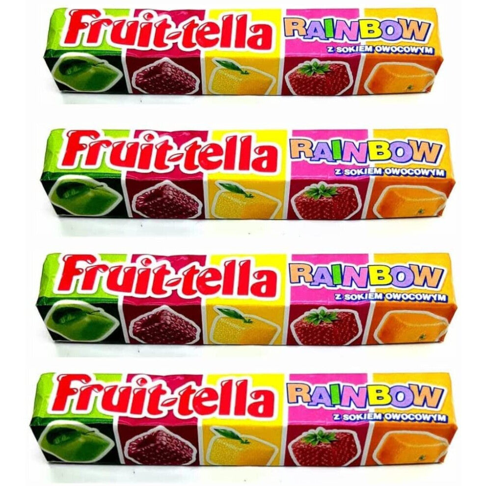(Pack Of 5) Fruit Tella Rainbow Chewy Candy with Fruit Juice