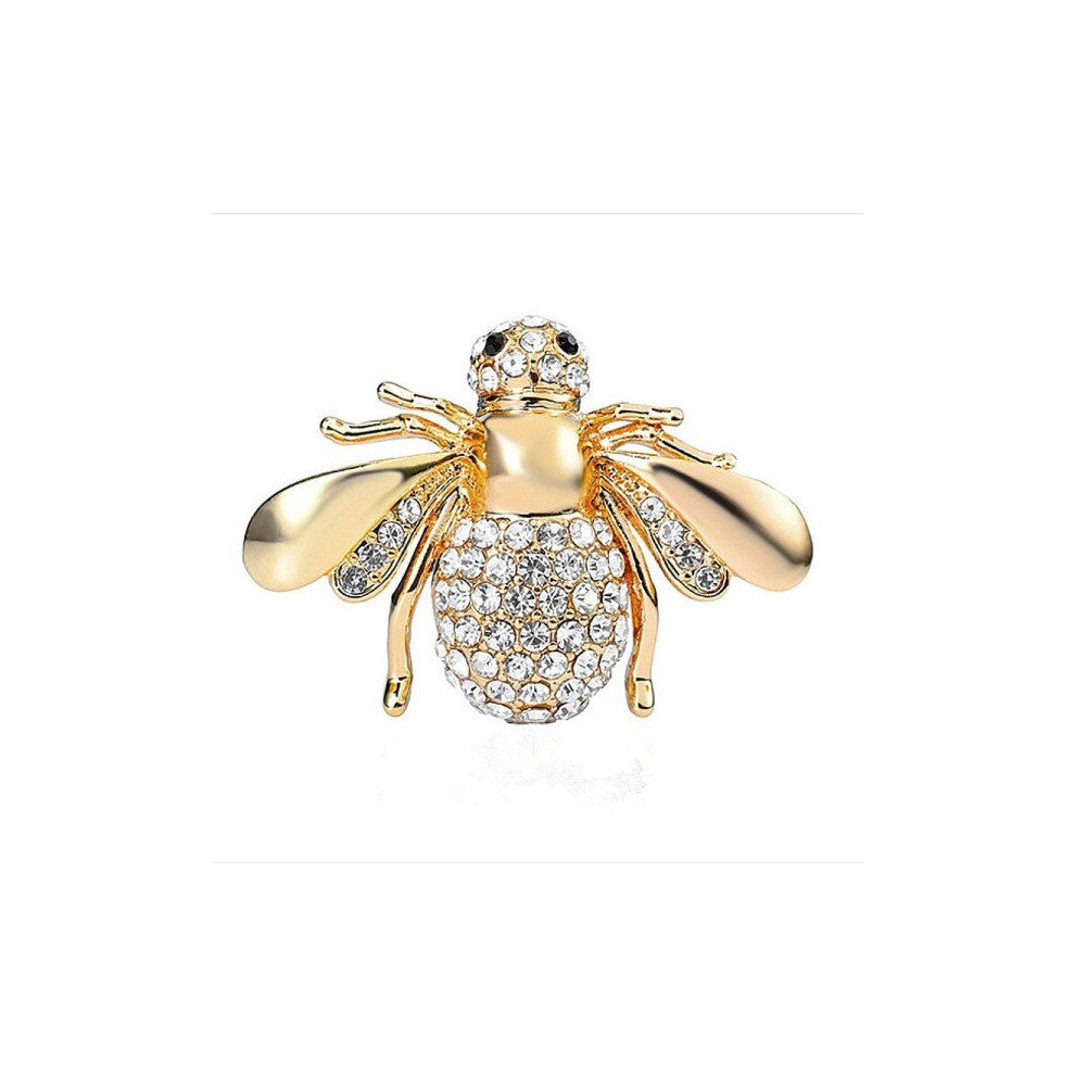 Fashion cute little bee brooch CZ brooch pin collar cardigan dress lady small insect animal brooch