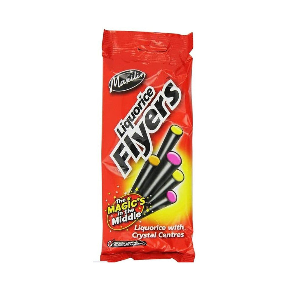(Pack Of 10) Delicious Maxilin: Liquorice Flyers 75g