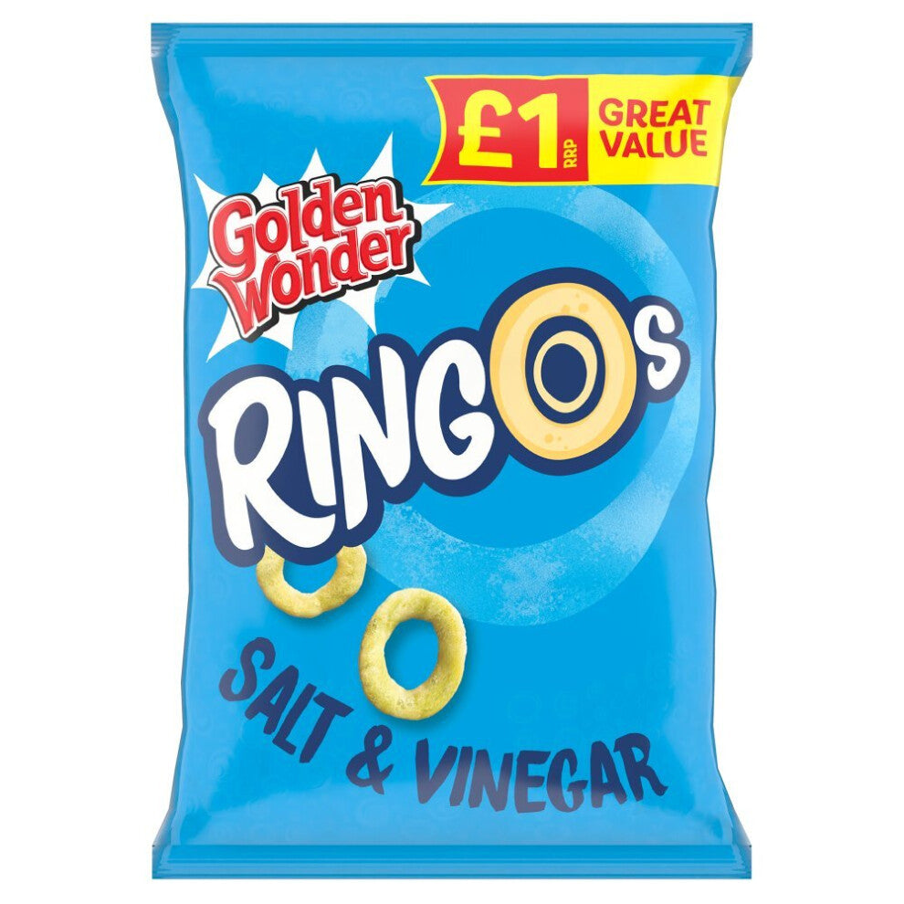 Golden Wonder Ringos Salt & Vinegar 40g (Pack of 18)