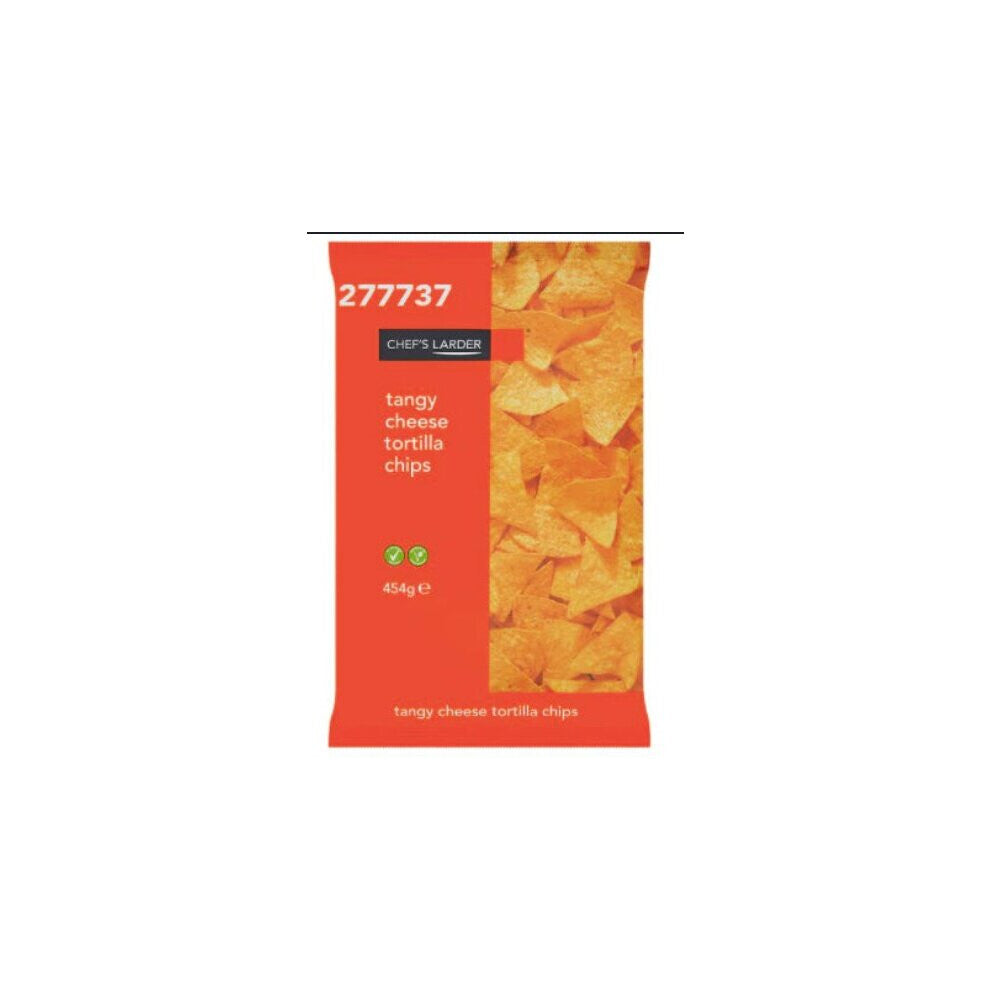 Chef's Larder Tangy Cheese Tortilla Chips 454g X 1