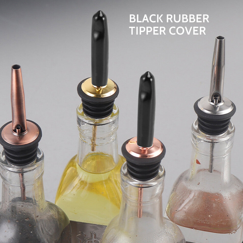 Black Rubber Pourer Cap Liquor Pourer Cover Dispenser Spout Dust Covers (48)