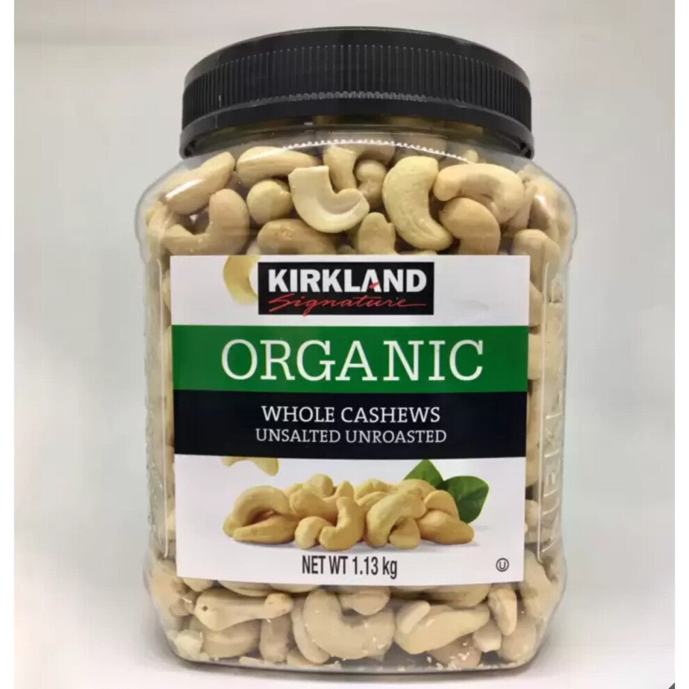 Organic Cashews, Unsalted & Unroasted, 1.13kg - On-The-Go Snack, Vegan-Friendly, Rich in Protein & Vitamins