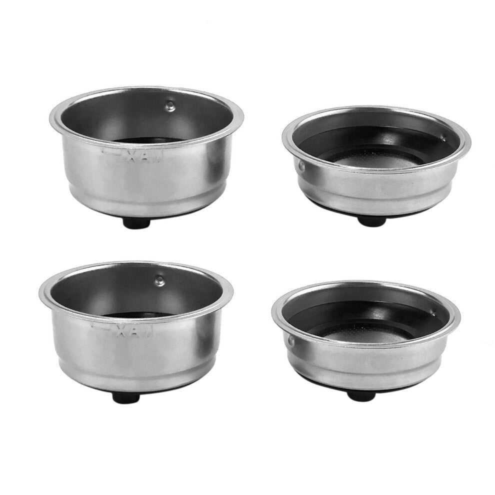 Friendly Detachable Stainless Steel Coffee Filter Basket Strainer Coffee Machine Accessories Office(4 Pack)