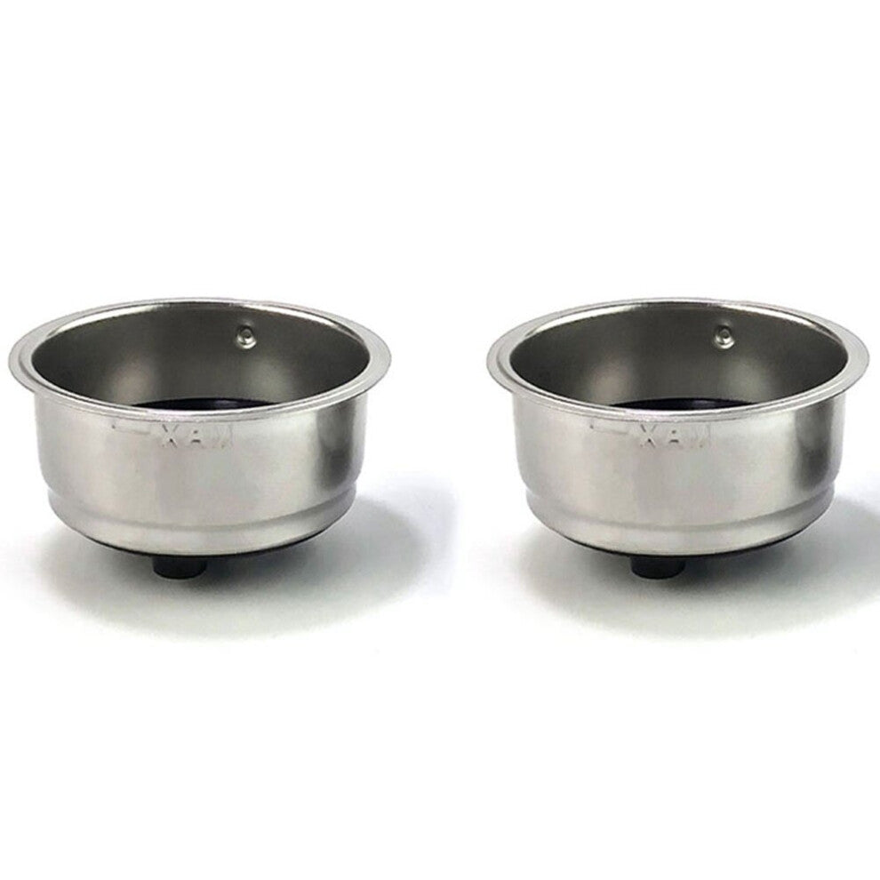 2X Friendly Detachable Stainless Steel Coffee Filter Basket Strainer Coffee Machine Office(Double Cup)