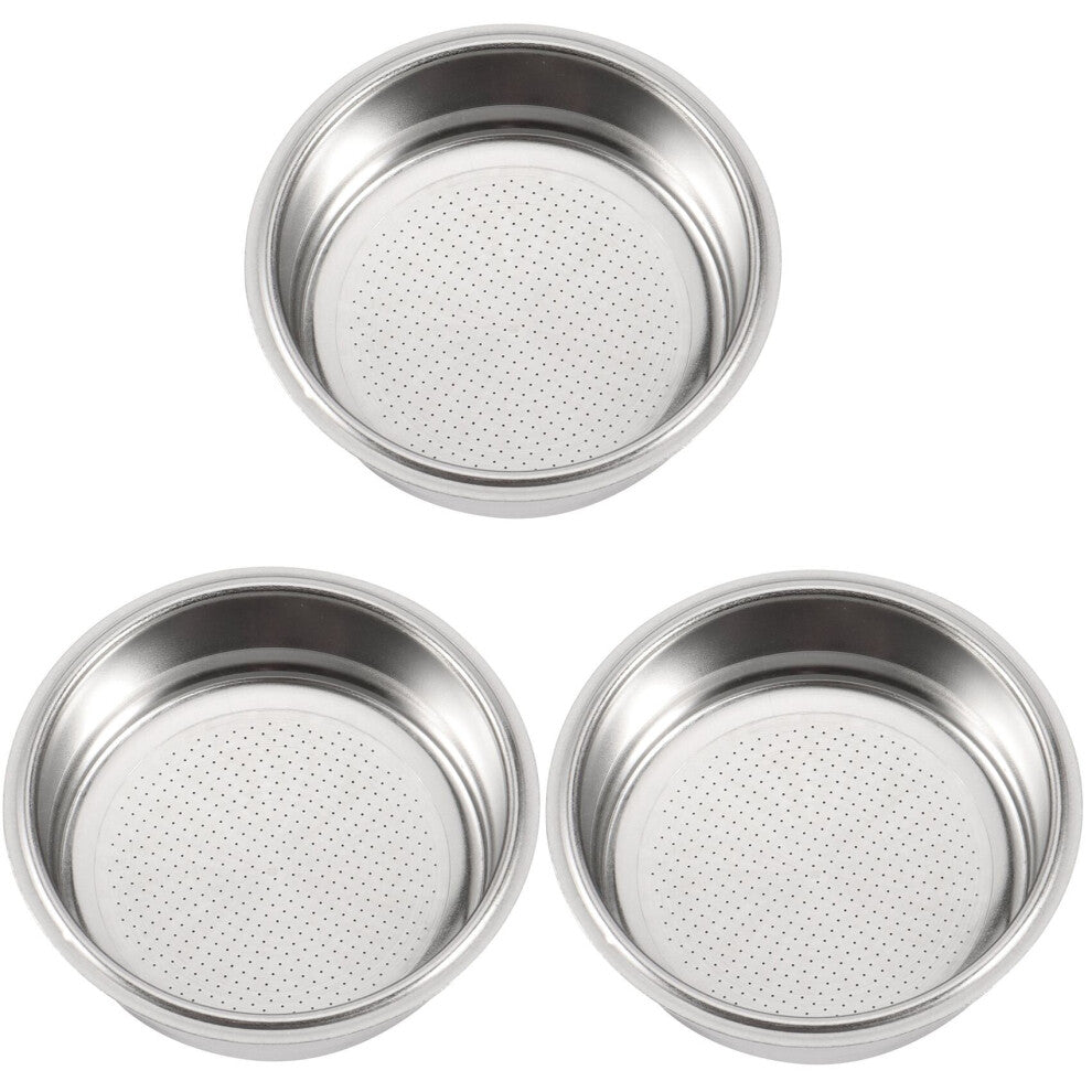 3X Coffee Filter,51mm Stainless Steel Coffee Filter Cup Basket,Non-Pressure Coffee Maker Filters, A