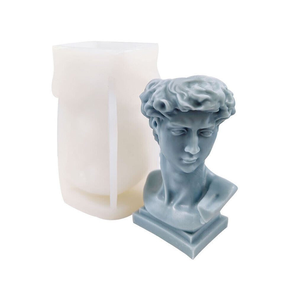 Epoxy Resin Silicone Mold David Head Vase Silicone Molds Pot Gypsum Mold