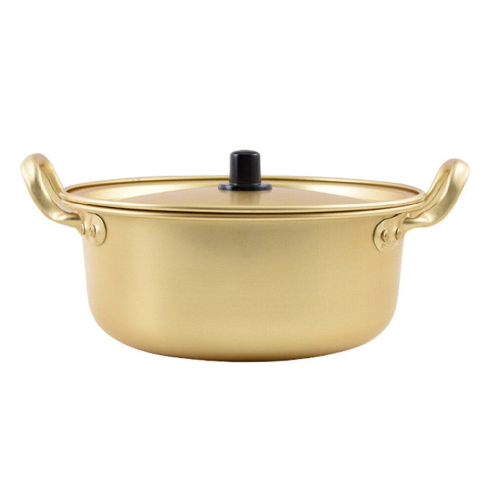 Golden Noodle Pot Korean Ramen Noodles Pot Aluminum Soup Pot With Lid Noodles Milk Egg Soup Kitchen Cooking Pot Cookware