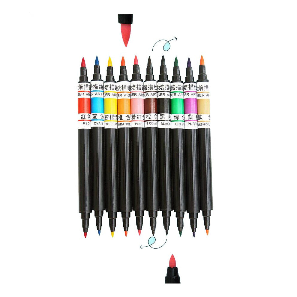 10 Colors Double-ended Pigment Pen DIY Cookies Macaron Fondant Cake Food Coloring Pens Cake Decoration Baking Tools