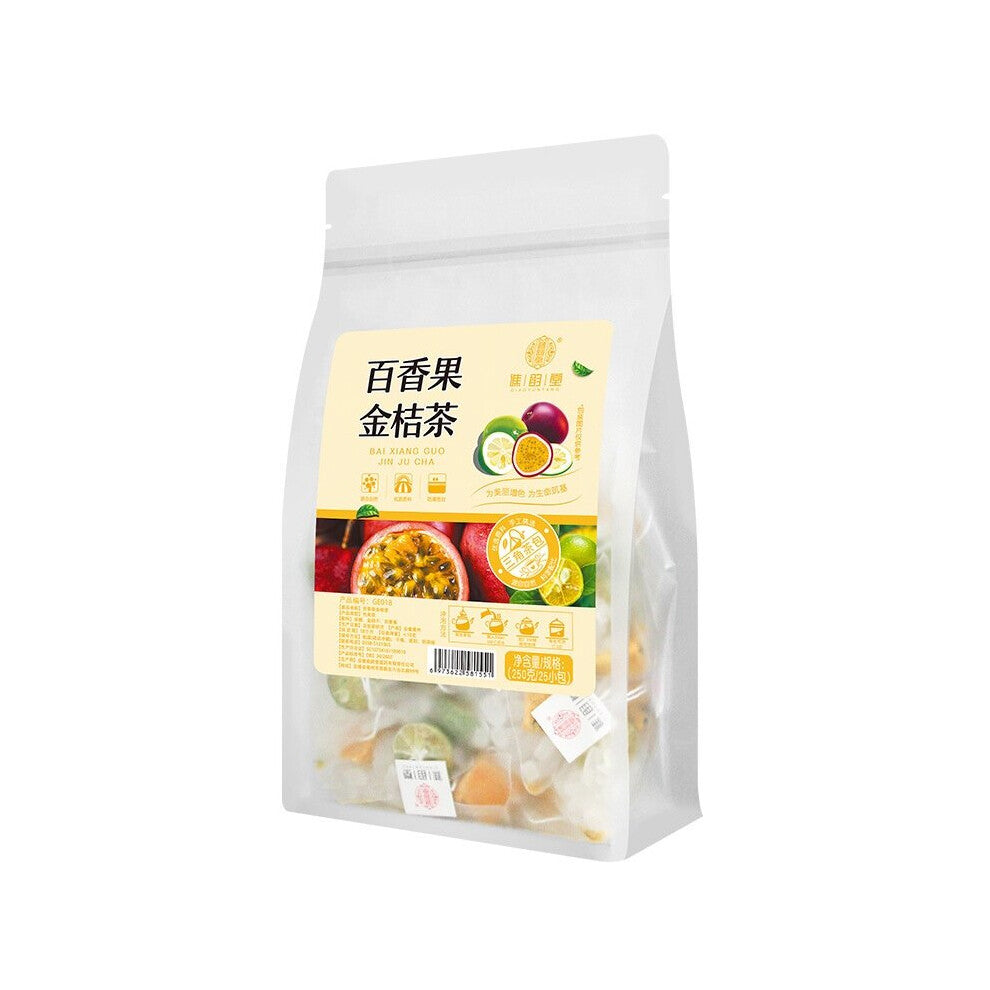 Passion fruit kumquat tea fruit tea 250g-25 bags of dried kumquat dried passion fruit rock sugar dried fruit tea