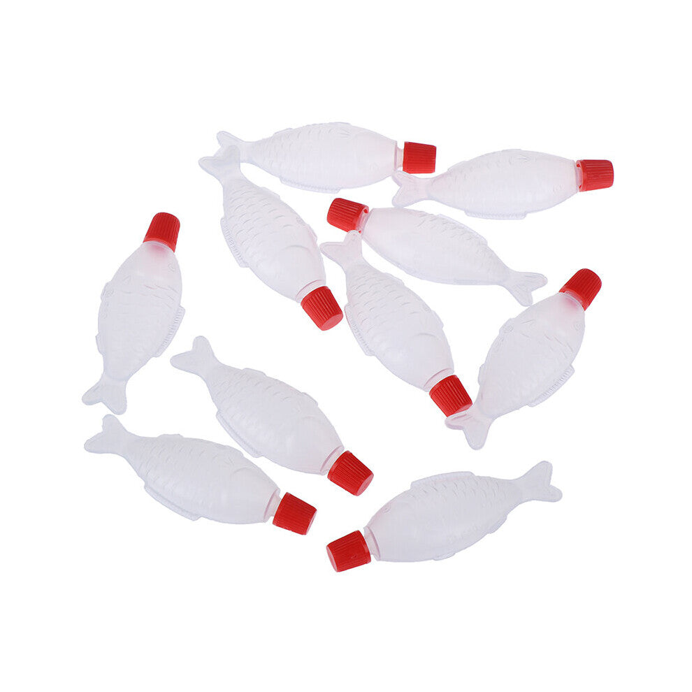 New 10Pcs Fish-Shaped 4ml Soy Sauce Disposable Sauce Bottle Rice Ball - Sashimi -Sushi Bottle Vinegar Bottle