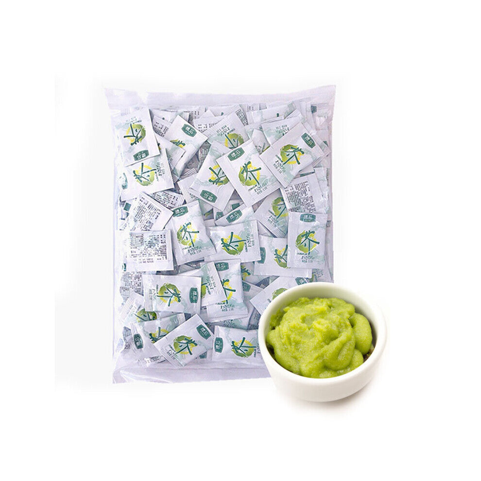200 Sachets Wasabi  paste green mustard chili sauce horseradish raw fish sushi material 3g