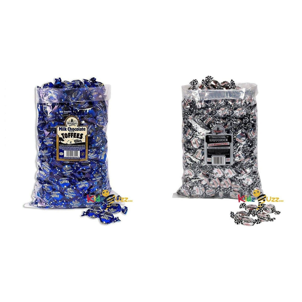 Walkers Milk Choc Covered Toffee & Walkers Liquorice Toffee 500 g Each