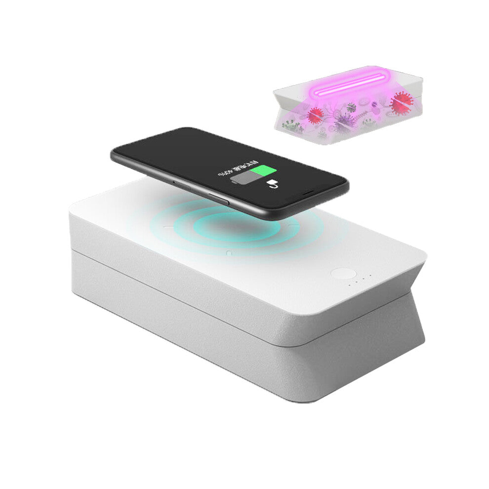 MEMO HE02 Multifunction 10W Fast Charging UVC Phone Watch Disinfection Sterilizer Box Face Mask Jewelry Cleaner with Aromatherapy Holes