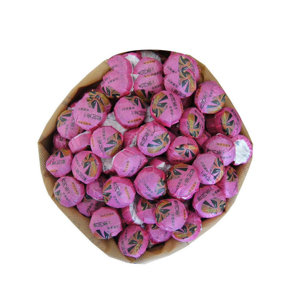 7A Chinese YunNan Pu'er Tea Superior Candy Mini Tuo Cha Ripe Yiren Rose Flavor Pu-erh Tea Fancy Mini Tuo Tea