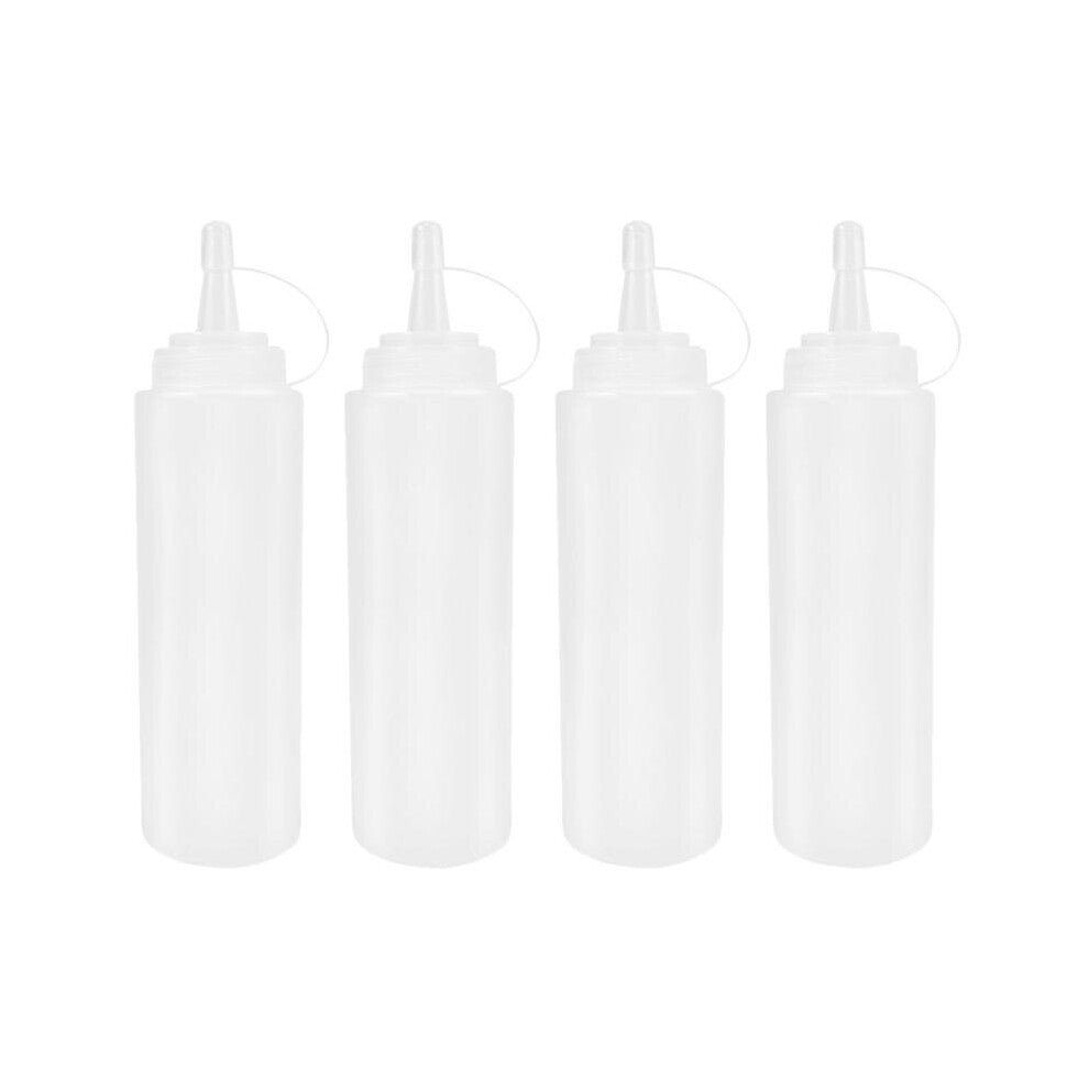 4-6-8-10pcs 230ml Plastic Squeeze Bottles Squirt Condiment Dressing Bottles Salad Sauce Dispenser Ketchup Cruet
